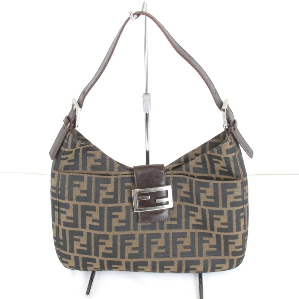 Fendi Zucca Hobo Bag Khaki Green Canvas